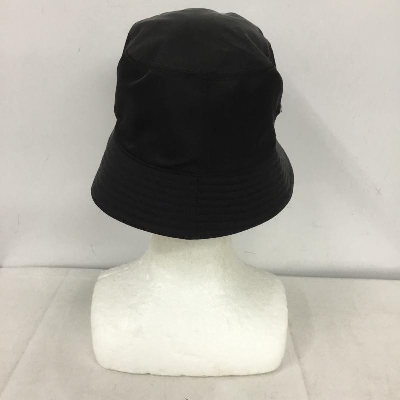 プラダ PRADA 帽子 ハット 1HC137 2DMI バケットハット ロゴ、文字 黒 / ブラック /  メンズ USED 古着 中古 10140032