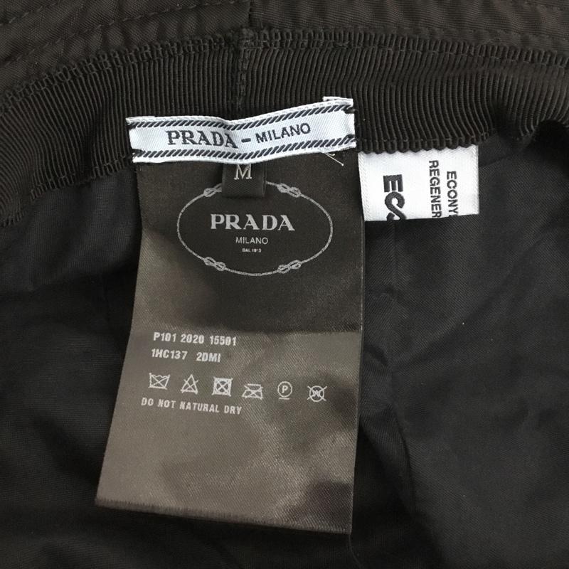 プラダ PRADA 帽子 ハット 1HC137 2DMI バケットハット ロゴ、文字 黒 / ブラック /  メンズ USED 古着 中古 10140032
