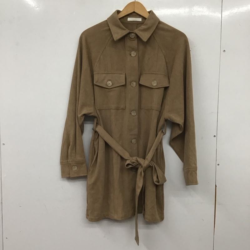 フーズフーチコ who s who Chico シャツ、ブラウス 長袖 FREE 無地 茶 / ブラウン /  レディース USED 古着 中古 10140058