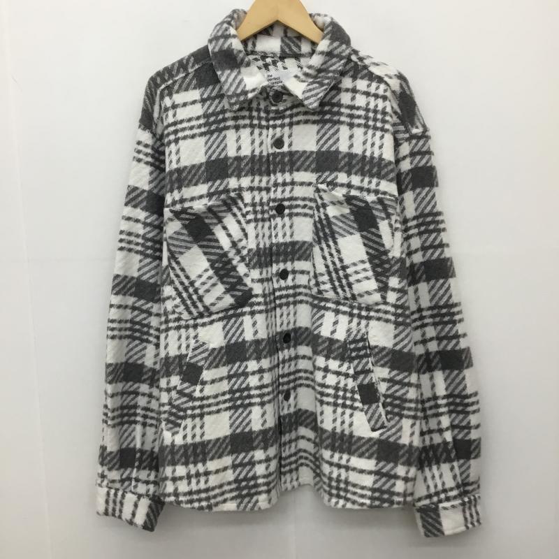 エピトミ EPTM. ジャケット、上着 ジャケット、ブレザー シャツジャケット L チェック 白 / ホワイト / X 黒 / ブラック /  メンズ USED 古着 中古 10140070