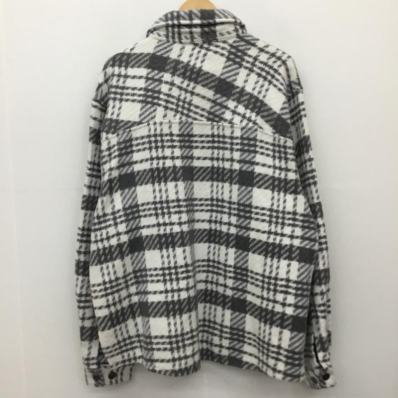 エピトミ EPTM. ジャケット、上着 ジャケット、ブレザー シャツジャケット L チェック 白 / ホワイト / X 黒 / ブラック /  メンズ USED 古着 中古 10140070