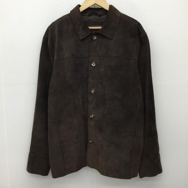 バナナリパブリック BANANA REPUBLIC ジャケット、上着 レザージャケット レザースウェードジャケット L 無地 茶 / ブラウン /  メンズ USED 古着 中古 10140091