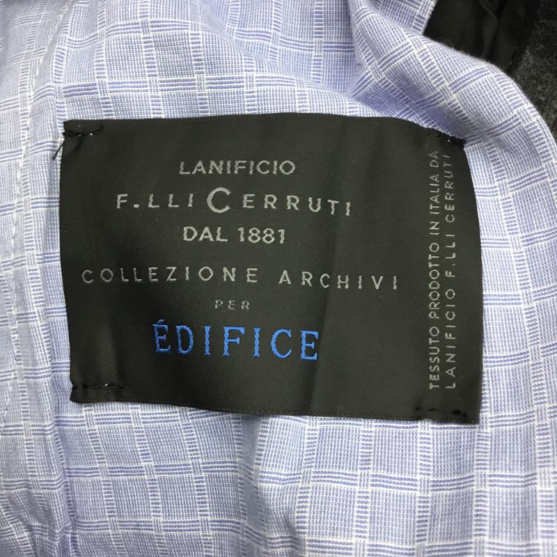 エディフィス EDIFICE パンツ スラックス 46 チェック 黒 / ブラック / X チャコールグレー / チャコールグレー /  メンズ USED 古着 中古 10140189