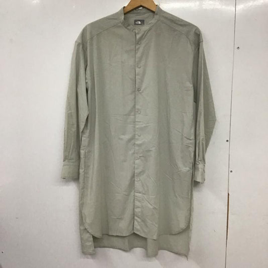 ザノースフェイス THE NORTH FACE シャツ、ブラウス 長袖 NRW11861 サイエンスオブムーブメントバンドカラーシャツ M 無地 灰 / グレー /  レディース USED 古着 中古 10140230