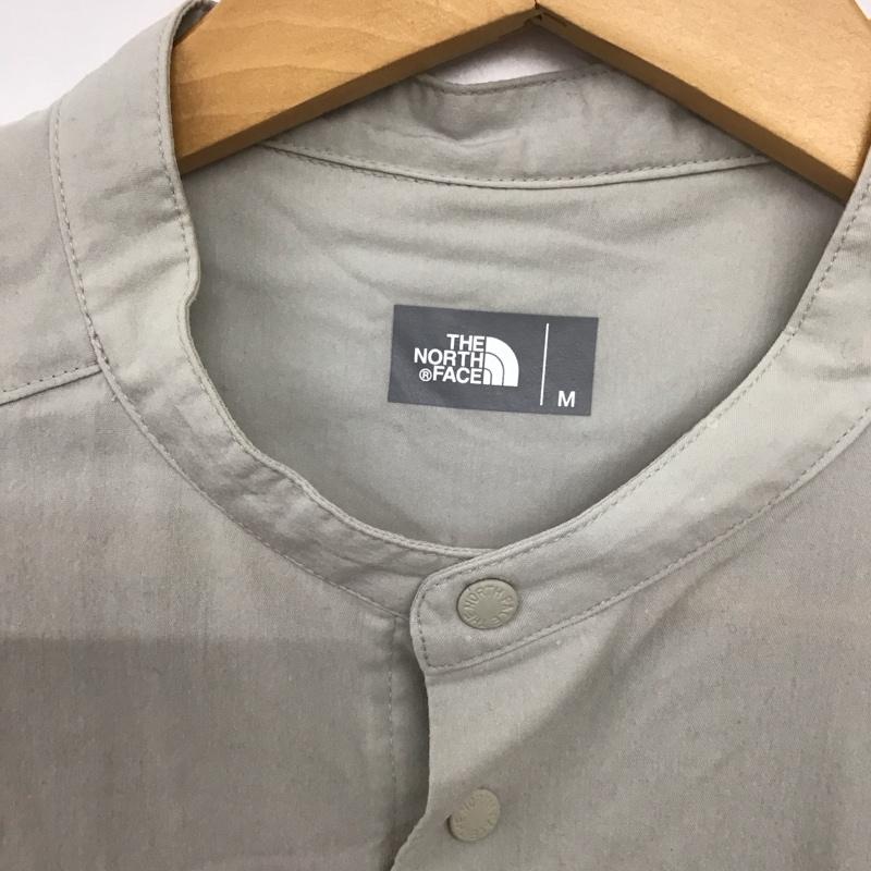 ザノースフェイス THE NORTH FACE シャツ、ブラウス 長袖 NRW11861 サイエンスオブムーブメントバンドカラーシャツ M 無地 灰 / グレー /  レディース USED 古着 中古 10140230