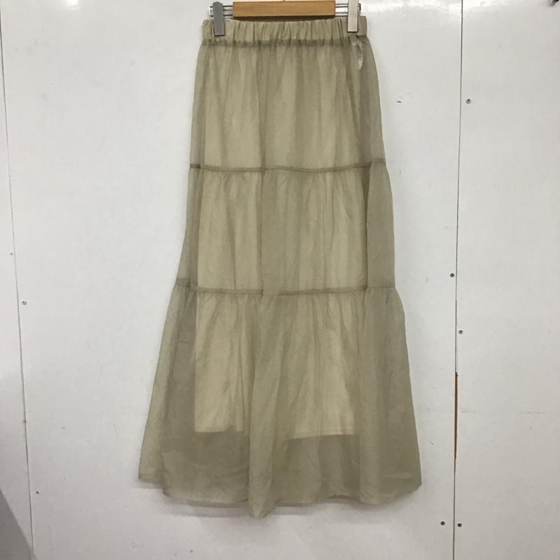ローリーズファーム LOWRYS FARM スカート ロングスカート FREE 無地 ベージュ / ベージュ /  レディース USED 古着 中古 10140237