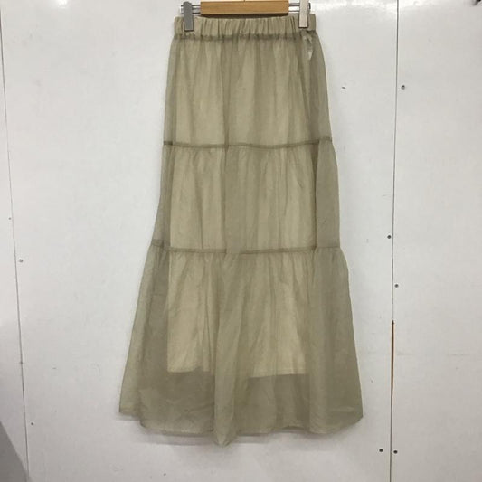 ローリーズファーム LOWRYS FARM スカート ロングスカート FREE 無地 ベージュ / ベージュ /  レディース USED 古着 中古 10140237