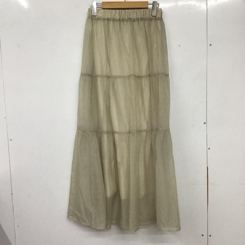 ローリーズファーム LOWRYS FARM スカート ロングスカート FREE 無地 ベージュ / ベージュ /  レディース USED 古着 中古 10140237