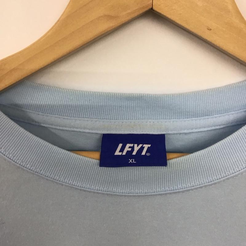 ラファイエット Lafayette Tシャツ 半袖 バックプリント クルーネック XL ロゴ、文字 水色 / ライトブルー /  メンズ USED 古着 中古 10140238