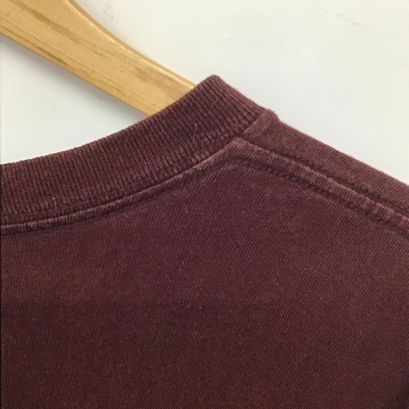 カーハート Carhartt Tシャツ 半袖 LOOSE FIT クルーネック 胸ポケット K87-PRT M ロゴ、文字 えんじ / ワインレッド /  メンズ USED 古着 中古 10140244