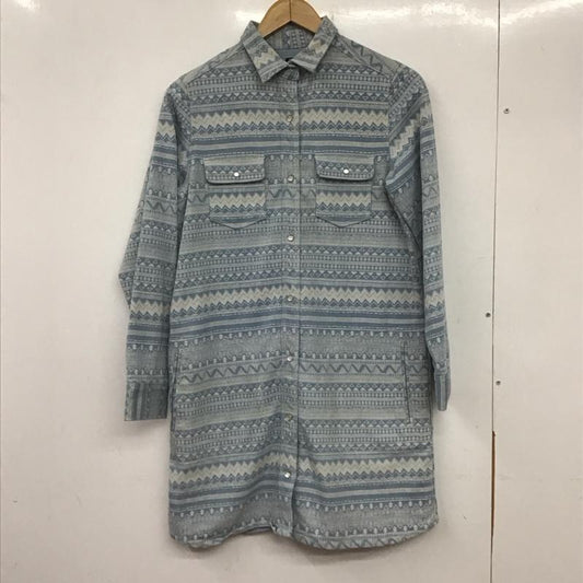 ゴースローキャラバン go slow caravan ワンピース ミニスカート 1 総柄 水色 / ライトブルー /  レディース USED 古着 中古 10140253