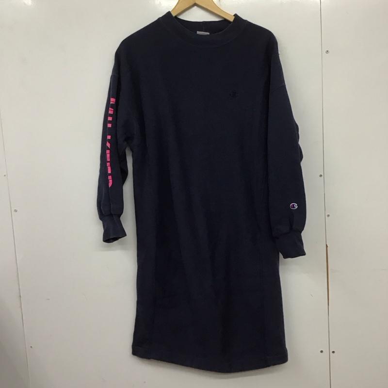 ミルクフェド MILKFED. ワンピース ロングスカート チャンピオン M 無地 紺 / ネイビー /  レディース USED 古着 中古 10140254