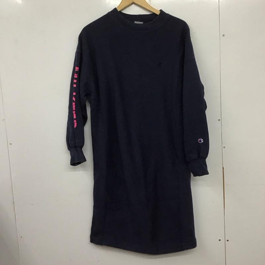 ミルクフェド MILKFED. ワンピース ロングスカート チャンピオン M 無地 紺 / ネイビー /  レディース USED 古着 中古 10140254