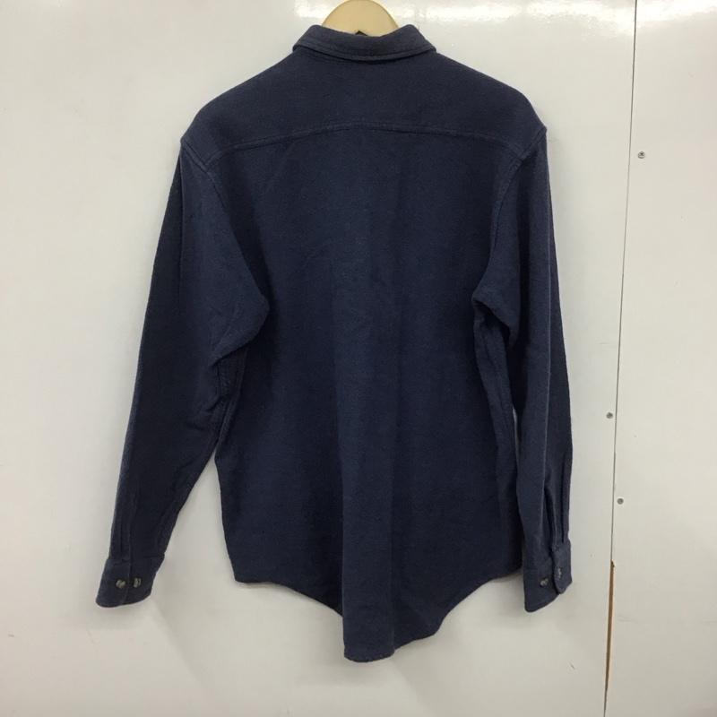 オシュコシュ OSHKOSH シャツ、ブラウス 長袖 長袖シャツ 無地シャツ カラーシャツ L ロゴ、文字 青 / ブルー /  メンズ USED 古着 中古 10140264