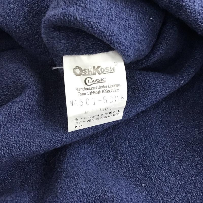 オシュコシュ OSHKOSH シャツ、ブラウス 長袖 長袖シャツ 無地シャツ カラーシャツ L ロゴ、文字 青 / ブルー /  メンズ USED 古着 中古 10140264