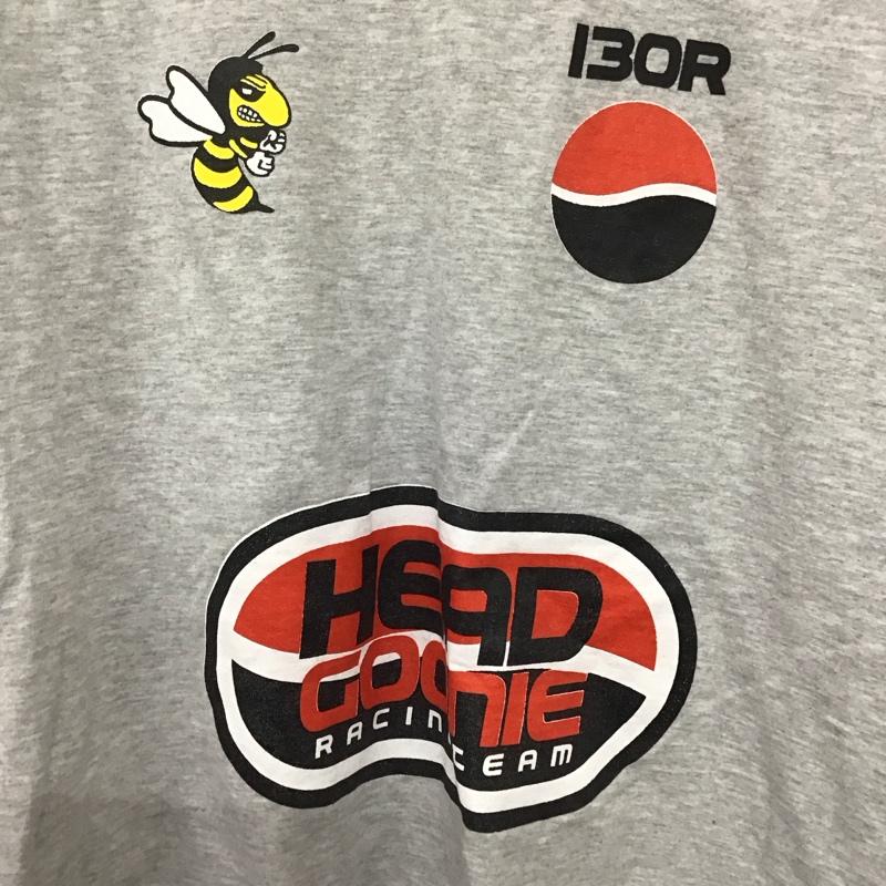 ヘッドグーニー HEADGOONIE カットソー 長袖 長袖カットソー プリントカットソー クルーネック XL プリント 灰 / グレー /  メンズ USED 古着 中古 10140271