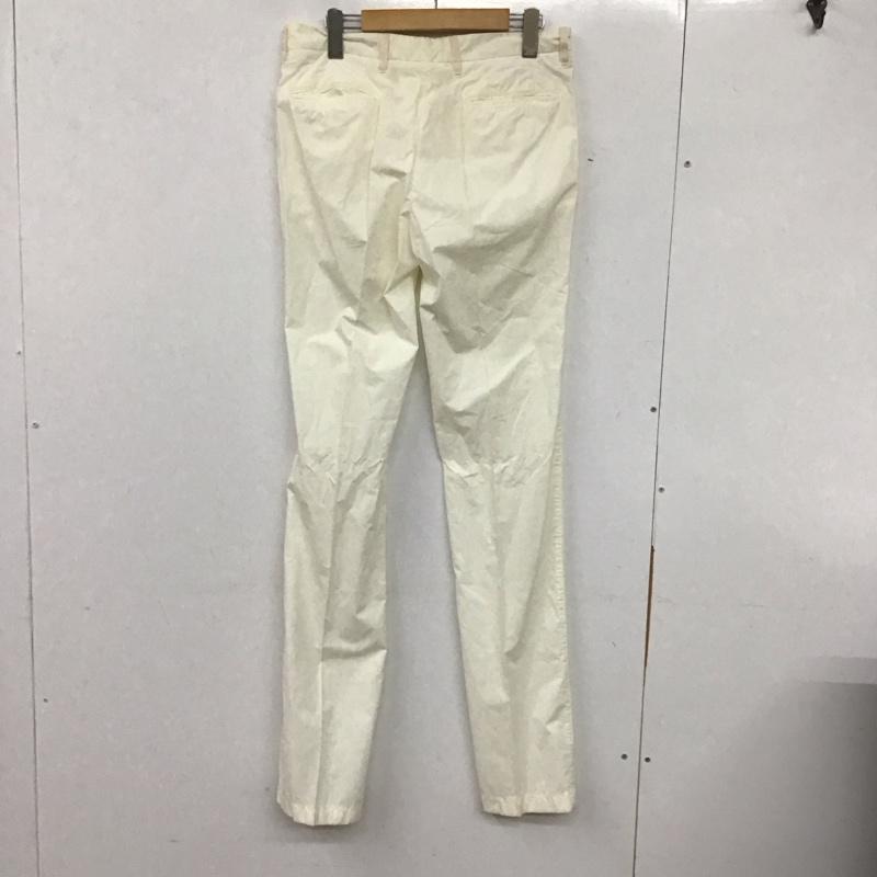 ジジ GIGI パンツ スラックス スリムパンツ スラックスパンツ センタータックパンツ 46インチ 無地 白 / ホワイト /  メンズ USED 古着 中古 10140278
