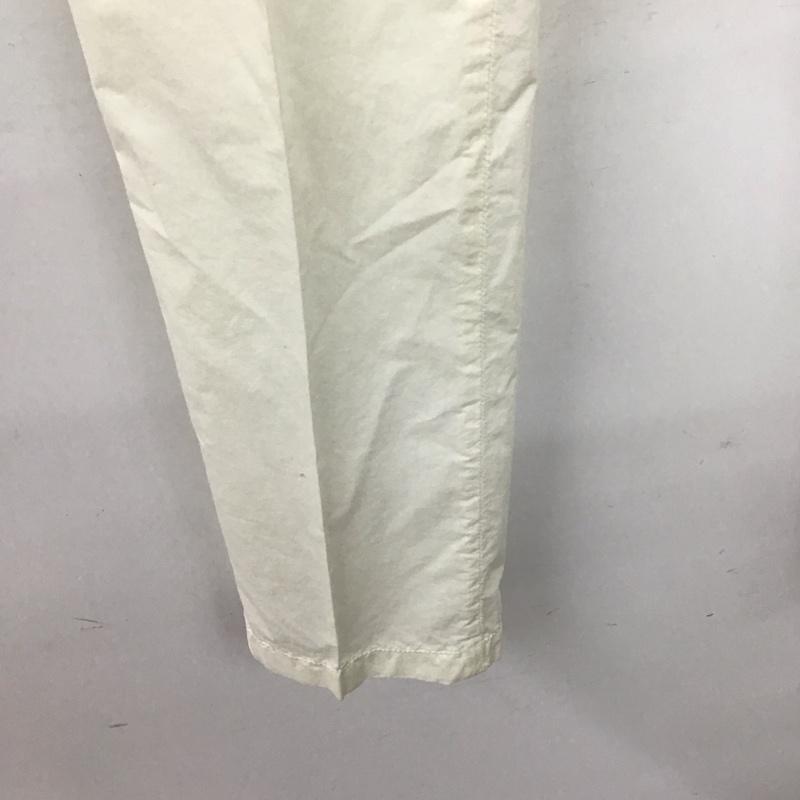 ジジ GIGI パンツ スラックス スリムパンツ スラックスパンツ センタータックパンツ 46インチ 無地 白 / ホワイト /  メンズ USED 古着 中古 10140278