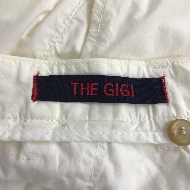 ジジ GIGI パンツ スラックス スリムパンツ スラックスパンツ センタータックパンツ 46インチ 無地 白 / ホワイト /  メンズ USED 古着 中古 10140278