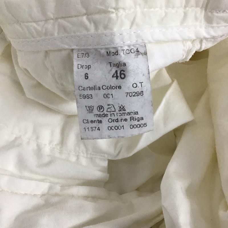 ジジ GIGI パンツ スラックス スリムパンツ スラックスパンツ センタータックパンツ 46インチ 無地 白 / ホワイト /  メンズ USED 古着 中古 10140278