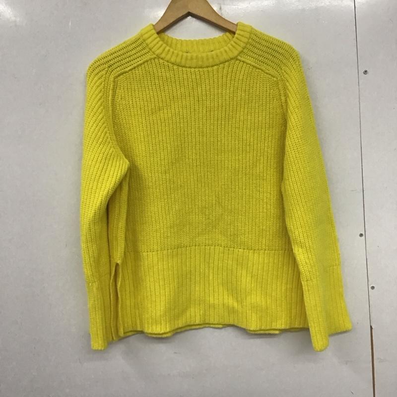 ザラ ZARA ニット、セーター 長袖 M 無地 黄 / イエロー /  レディース USED 古着 中古 10140288