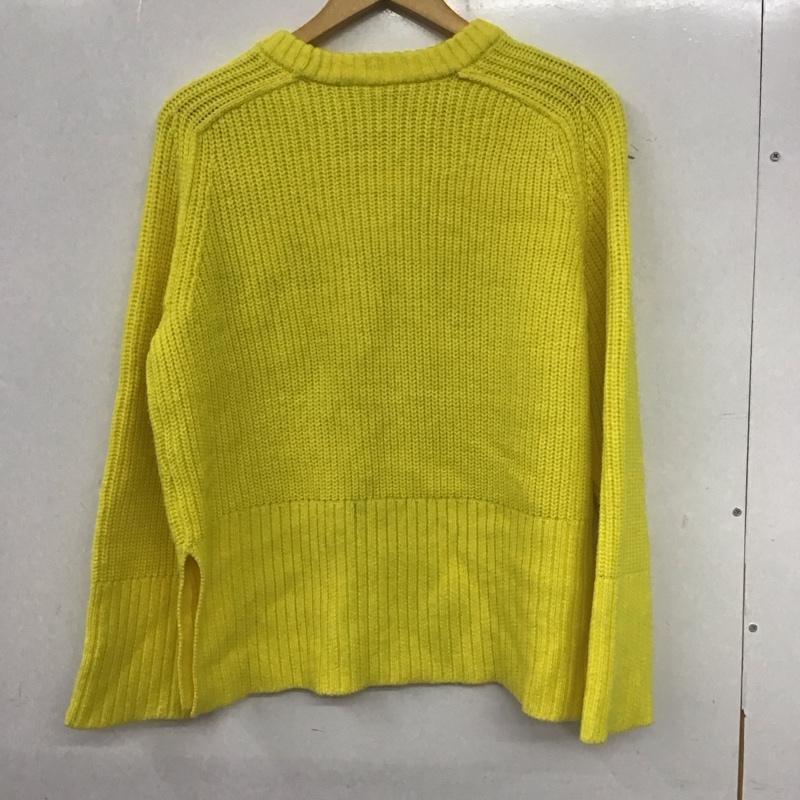 ザラ ZARA ニット、セーター 長袖 M 無地 黄 / イエロー /  レディース USED 古着 中古 10140288