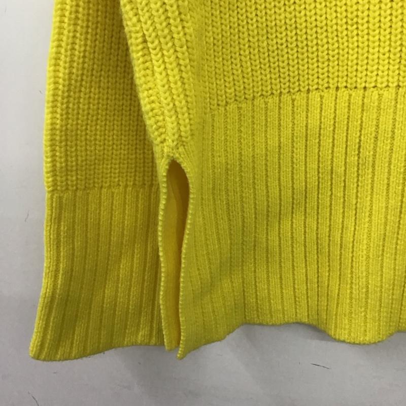 ザラ ZARA ニット、セーター 長袖 M 無地 黄 / イエロー /  レディース USED 古着 中古 10140288