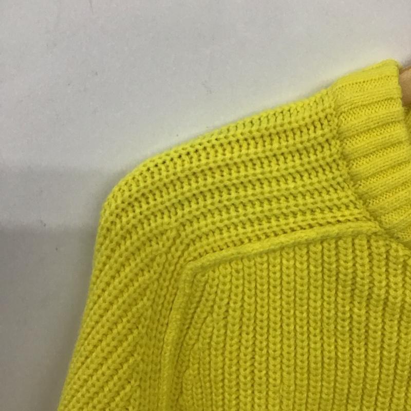 ザラ ZARA ニット、セーター 長袖 M 無地 黄 / イエロー /  レディース USED 古着 中古 10140288