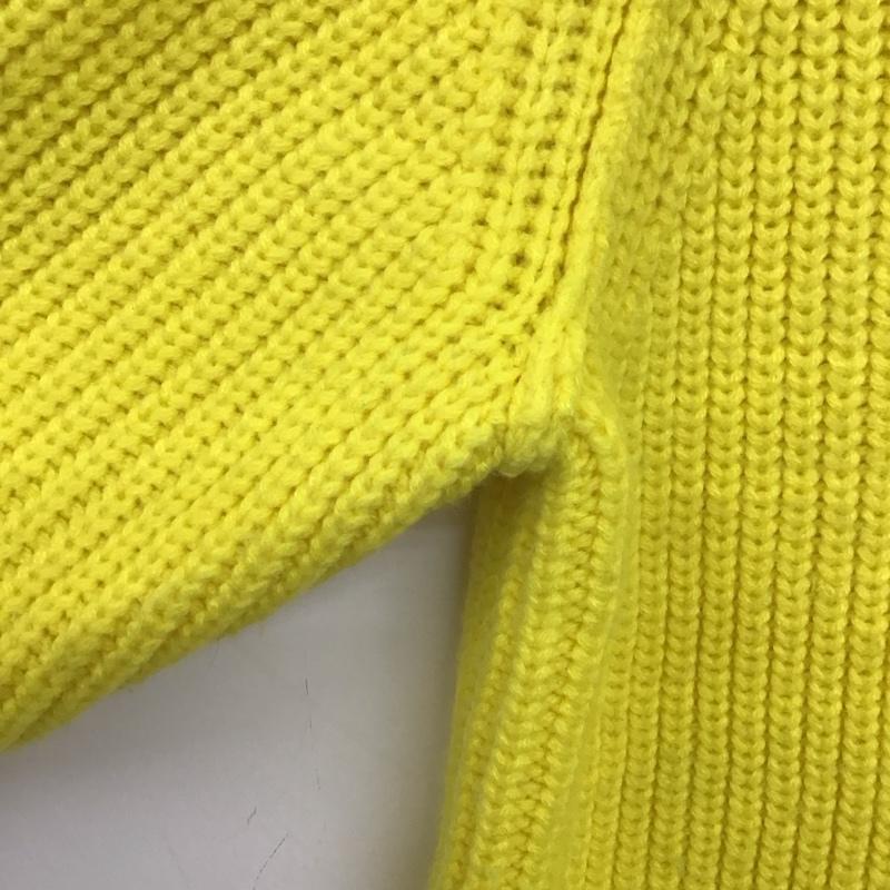 ザラ ZARA ニット、セーター 長袖 M 無地 黄 / イエロー /  レディース USED 古着 中古 10140288