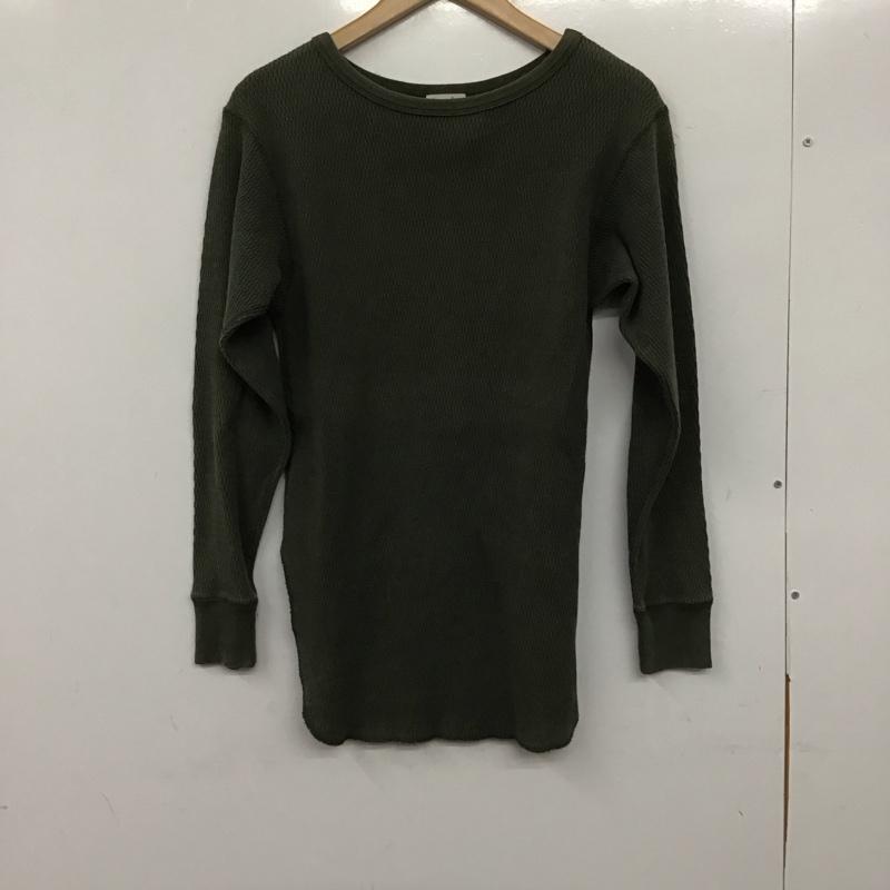 スティーブンアラン Steven Alan カットソー 長袖 長袖カットソー 無地カットソー クルーネック 無地 カーキ / カーキ /  メンズ USED 古着 中古 10140299