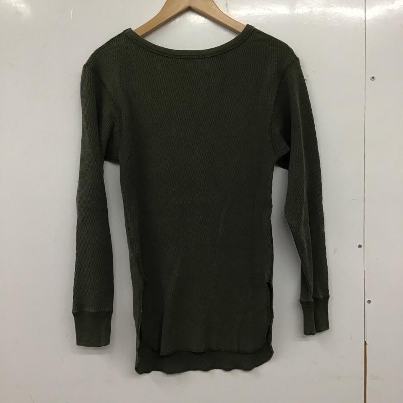 スティーブンアラン Steven Alan カットソー 長袖 長袖カットソー 無地カットソー クルーネック 無地 カーキ / カーキ /  メンズ USED 古着 中古 10140299