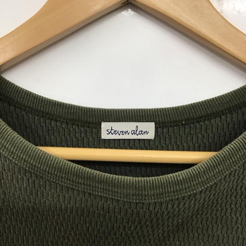 スティーブンアラン Steven Alan カットソー 長袖 長袖カットソー 無地カットソー クルーネック 無地 カーキ / カーキ /  メンズ USED 古着 中古 10140299