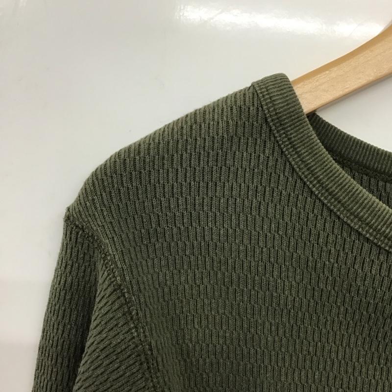 スティーブンアラン Steven Alan カットソー 長袖 長袖カットソー 無地カットソー クルーネック 無地 カーキ / カーキ /  メンズ USED 古着 中古 10140299