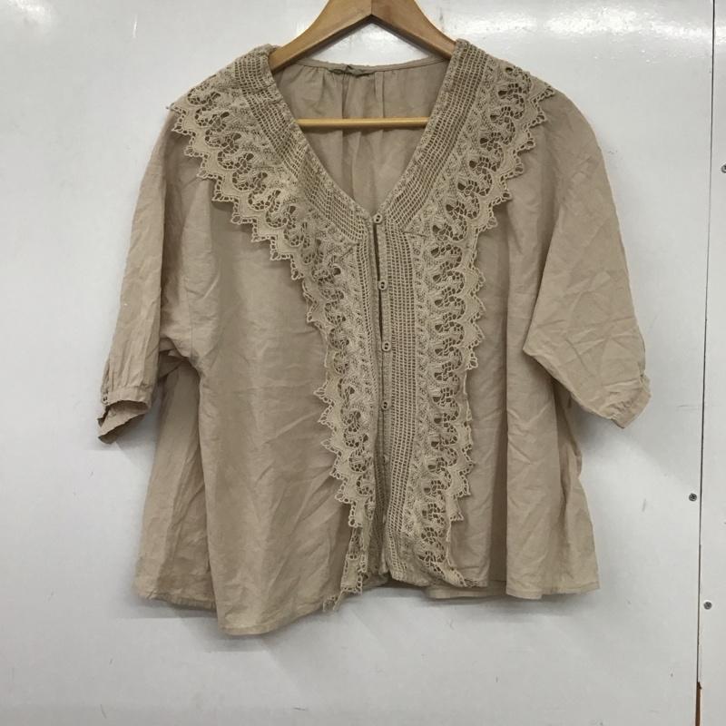 サマンサモスモス Samansa Mos2 シャツ、ブラウス 半袖 FREE 無地 ベージュ / ベージュ /  レディース USED 古着 中古 10140337