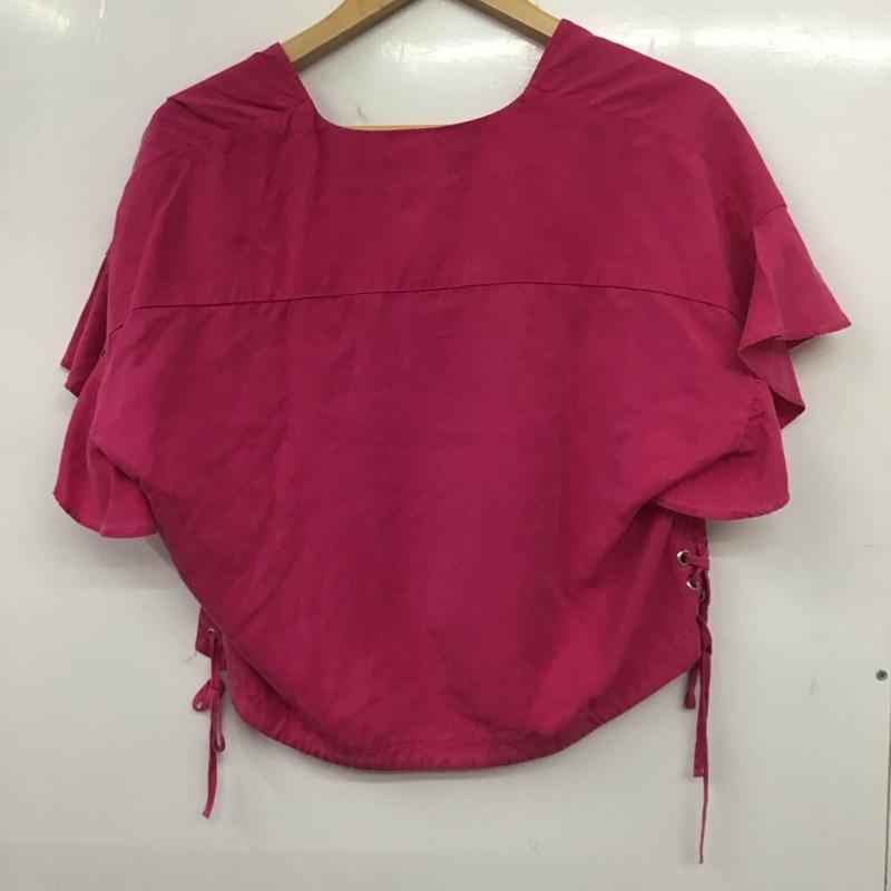 ザラ ZARA カットソー 半袖 S 無地 桃 / ピンク /  レディース USED 古着 中古 10140340