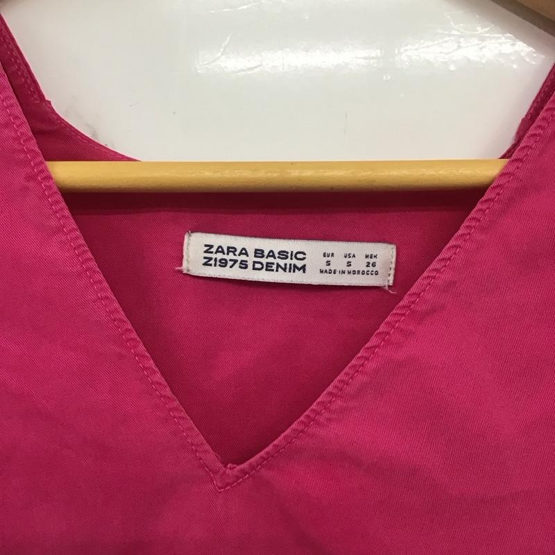 ザラ ZARA カットソー 半袖 S 無地 桃 / ピンク /  レディース USED 古着 中古 10140340