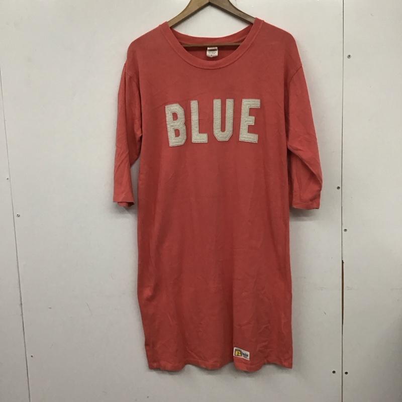 ブルーブルー BLUE BLUE ワンピース ミニスカート M ロゴ、文字 桃 / ピンク /  レディース USED 古着 中古 10140347