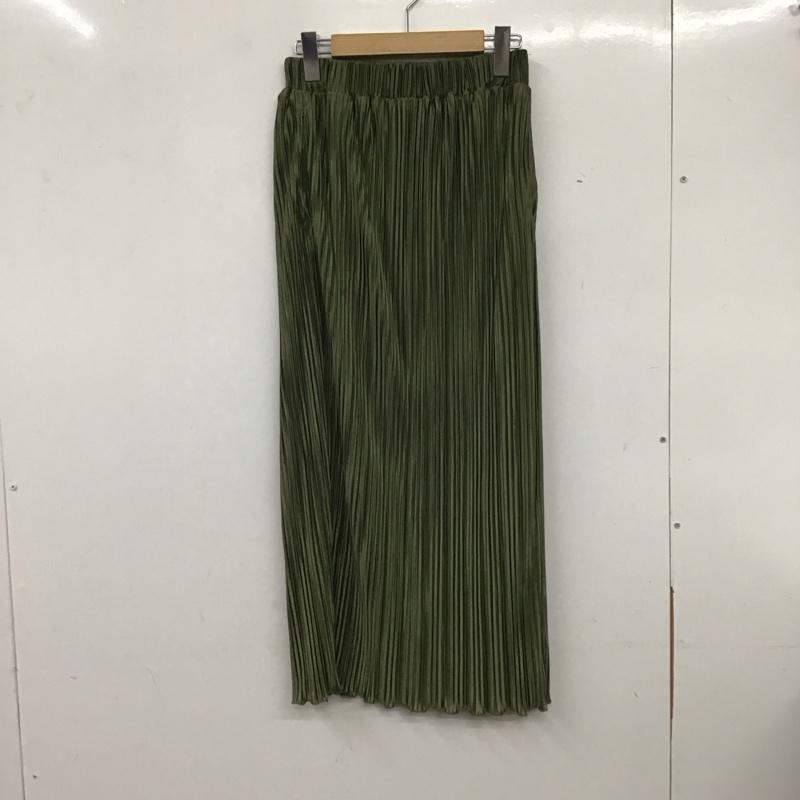 ローリーズファーム LOWRYS FARM スカート ロングスカート プリーツスカート FREE 無地 カーキ / カーキ /  レディース USED 古着 中古 10140352