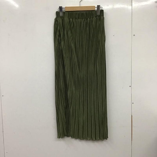 ローリーズファーム LOWRYS FARM スカート ロングスカート プリーツスカート FREE 無地 カーキ / カーキ /  レディース USED 古着 中古 10140352