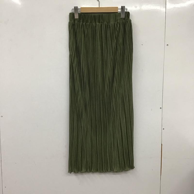 ローリーズファーム LOWRYS FARM スカート ロングスカート プリーツスカート FREE 無地 カーキ / カーキ /  レディース USED 古着 中古 10140352