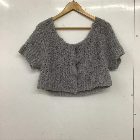 ナイスクラップ NICE CLAUP カーディガン 半袖 FREE 無地 灰 / グレー /  レディース USED 古着 中古 10140359