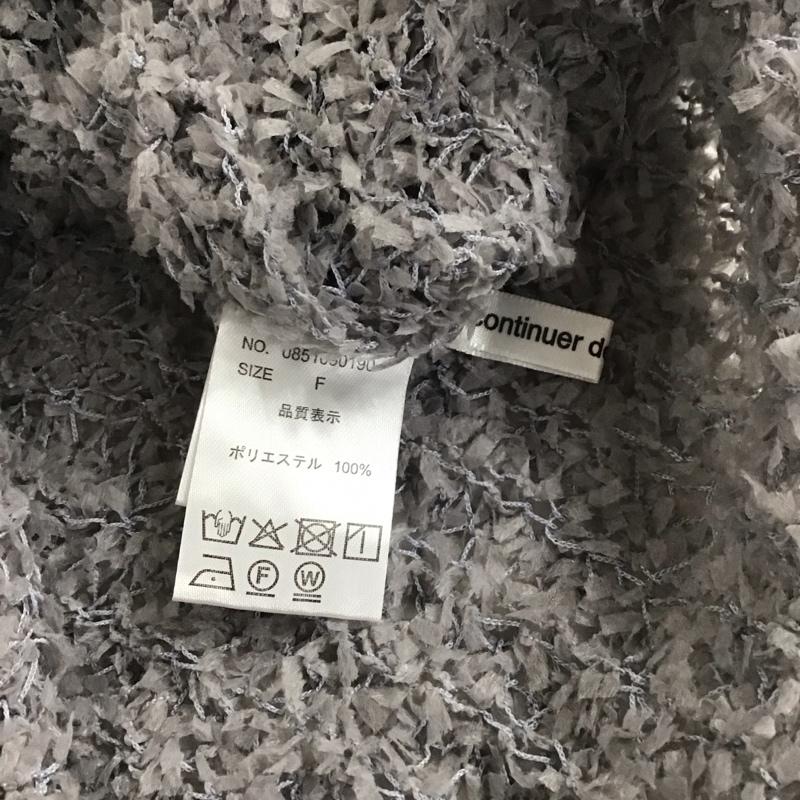 ナイスクラップ NICE CLAUP カーディガン 半袖 FREE 無地 灰 / グレー /  レディース USED 古着 中古 10140359