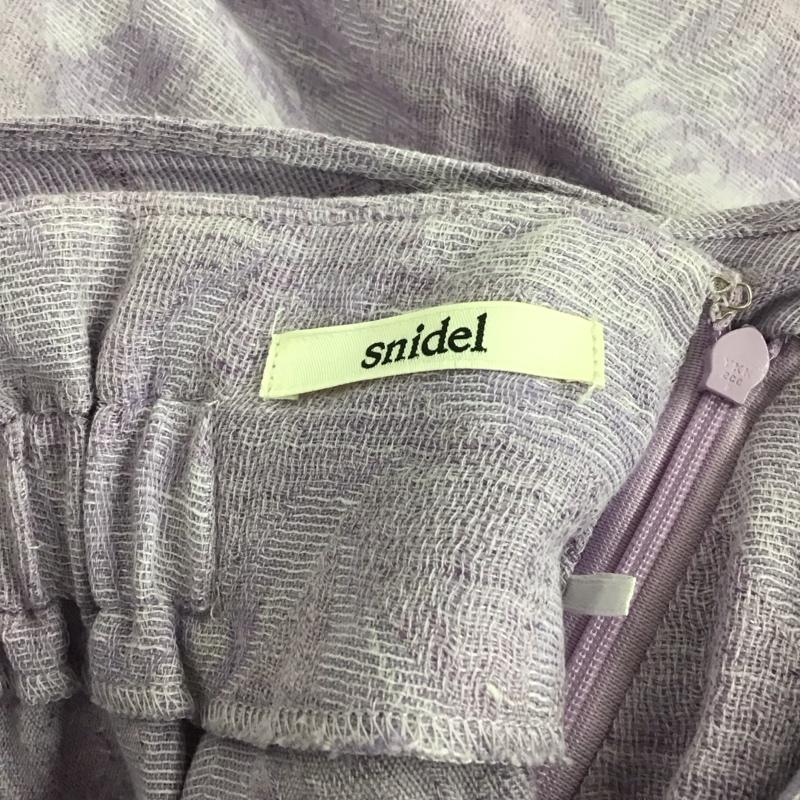 スナイデル SNIDEL スカート ロングスカート SWFS181163 リネンジャガードフラワースカート 0 無地 紫 / パープル /  レディース USED 古着 中古 10140378