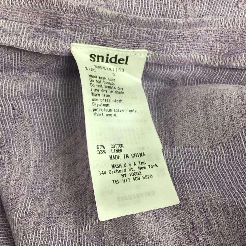 スナイデル SNIDEL スカート ロングスカート SWFS181163 リネンジャガードフラワースカート 0 無地 紫 / パープル /  レディース USED 古着 中古 10140378