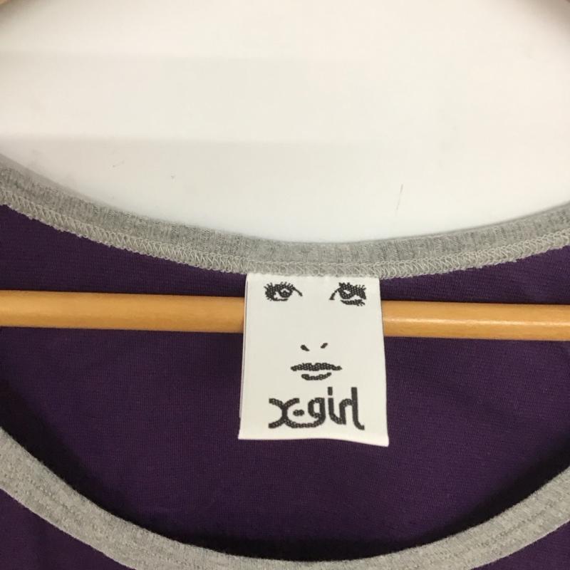 エックスガール X-girl ワンピース ミニスカート 1 無地 紫 / パープル /  レディース USED 古着 中古 10140386