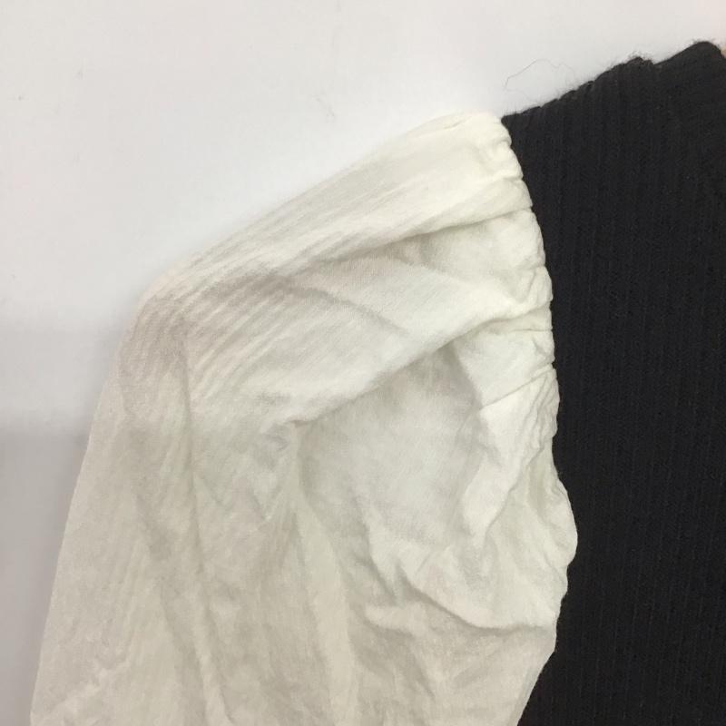 アルシーヴ archives カットソー 長袖 無地 白 / ホワイト / X 黒 / ブラック /  レディース USED 古着 中古 10140390