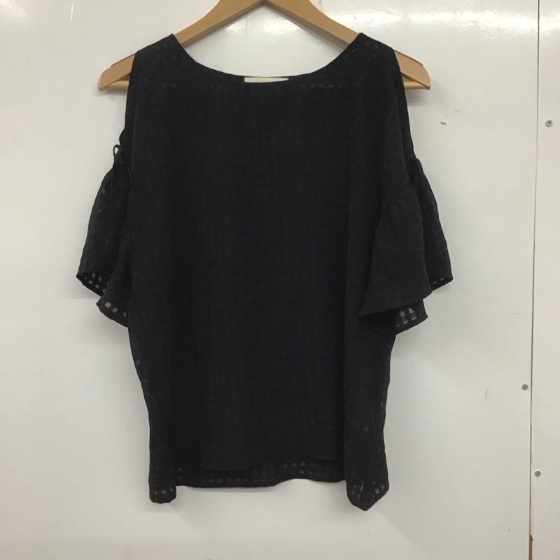 ディスコート Discoat カットソー 半袖 M チェック 黒 / ブラック /  レディース USED 古着 中古 10140397
