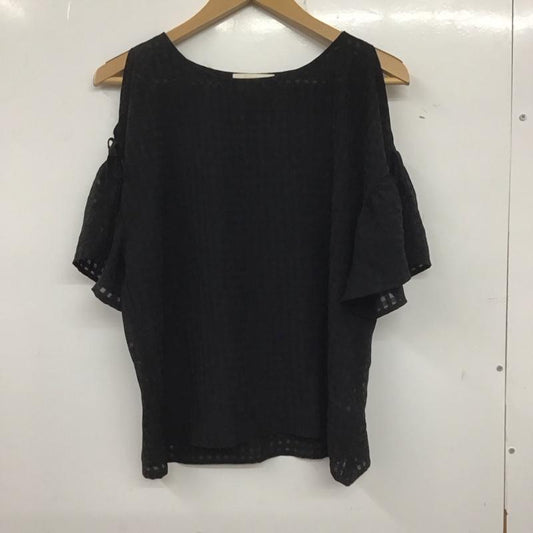 ディスコート Discoat カットソー 半袖 M チェック 黒 / ブラック /  レディース USED 古着 中古 10140397