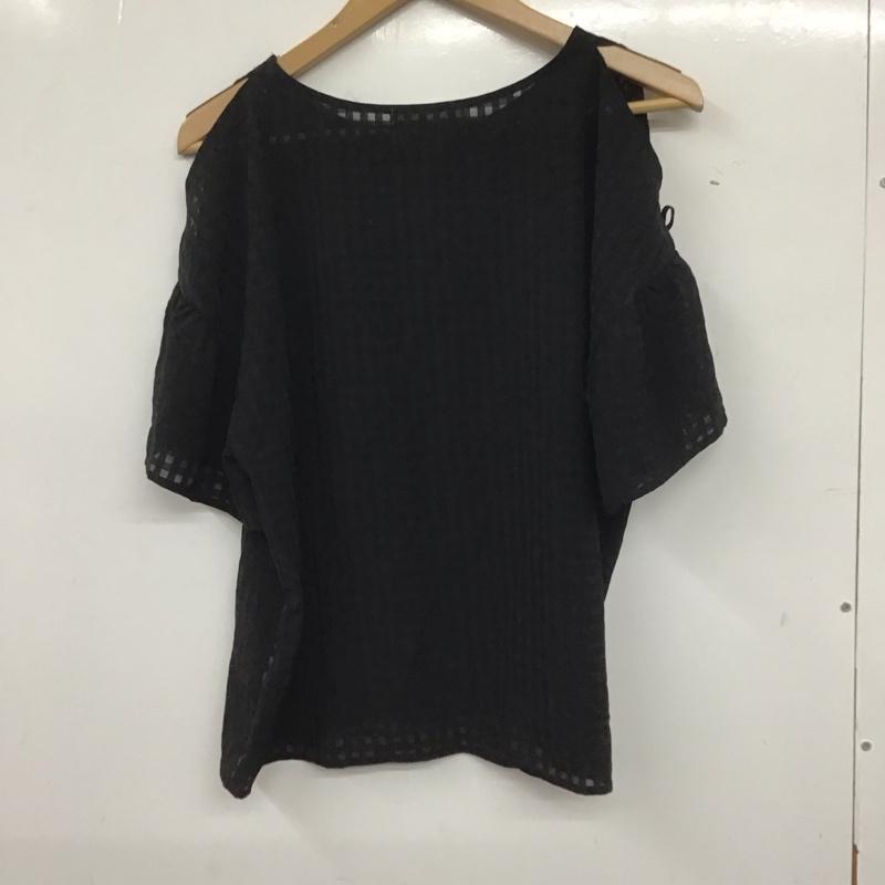 ディスコート Discoat カットソー 半袖 M チェック 黒 / ブラック /  レディース USED 古着 中古 10140397