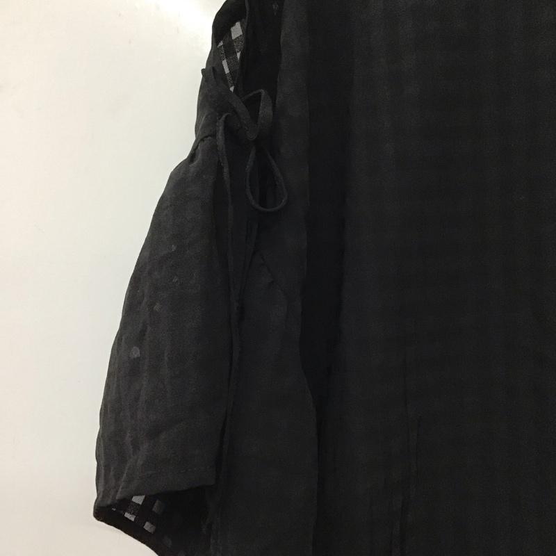 ディスコート Discoat カットソー 半袖 M チェック 黒 / ブラック /  レディース USED 古着 中古 10140397
